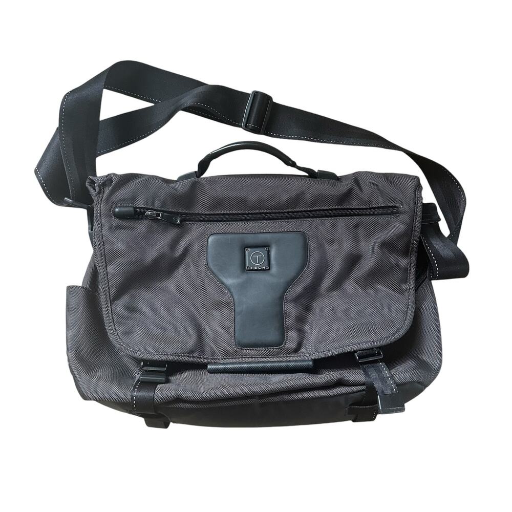Tumi‎ T For Tech Briefcase Messenger Laptop Bag Crossbody Strap Black